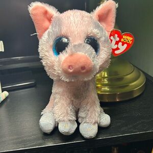 Ty Beanie Boos Pink and Greg Bob Pig Plush